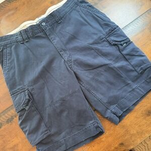 Vintage Polo Ralph Lauren Shorts Mens 42 Tall Blue Cargo 100% Cotton 90s Pockets